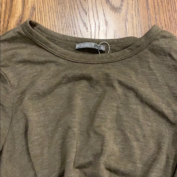 Zara crop top long sleeve with knot - Picture 2 of 3